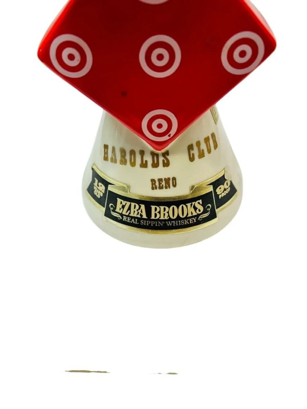 Vintage 1968 Ezra Brooks Harolds Club Dice Reno Whiskey Decanter -EMPTY-